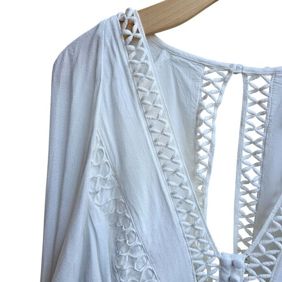 Free People Ivory White "I Think I Love You" Dress, Short, Bohemian, Size S - Picture 7 of 15